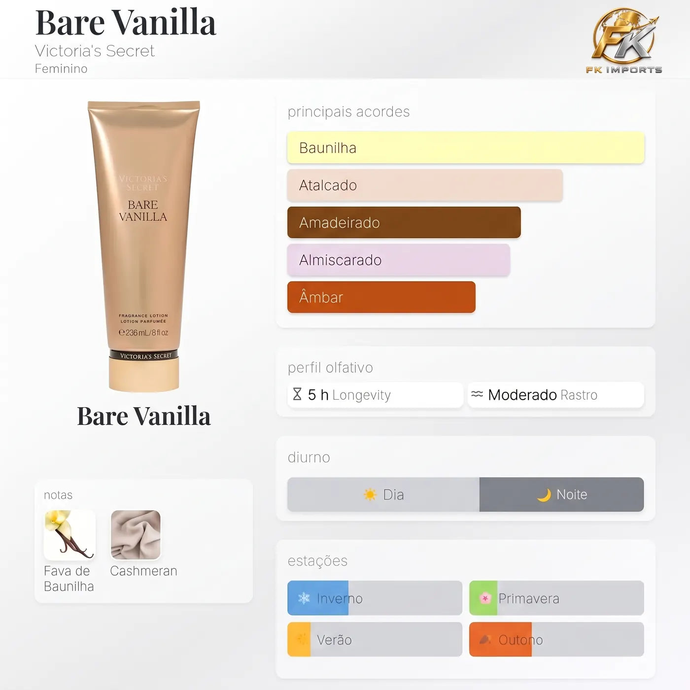 Creme Victoria Secret Bare Vanilla Victoria's Secret 236 ml